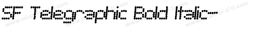SF Telegraphic Bold Italic字体转换